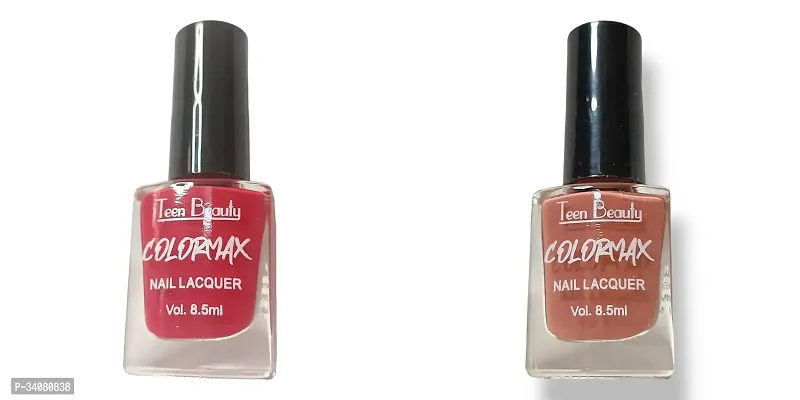 Stylish Multicoloured Nail Polish For Women Pack Of 2