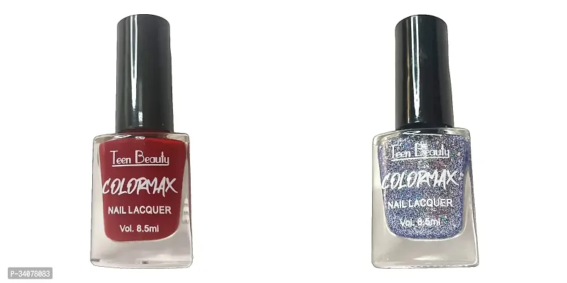 Stylish Multicoloured Nail Polish For Women Pack Of 2