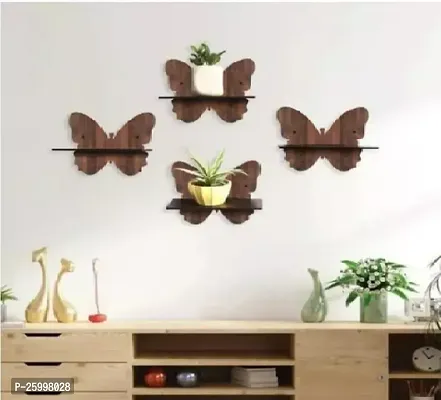 Trendy Wodd Wall Shelves For Living Roomand Office Combo set-thumb0