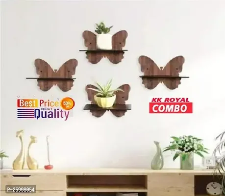 Trendy Wodd Wall Shelves For Living Roomand Office Combo set