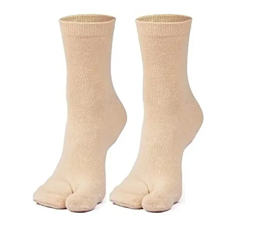 SIO Soft Thick Calf Women's Ankle Length Plain Solid Thumb/Toe Cotton Casual Socks, Combo Pack of 3 Pairs ( Free size)