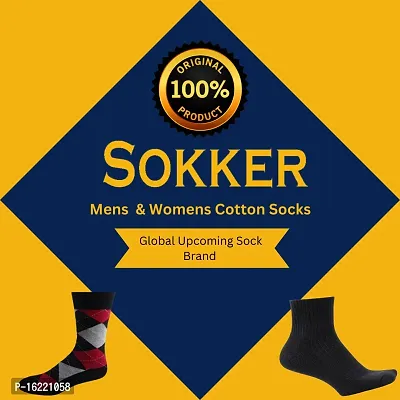 Sokker Women's Ankle Length Toe/Anguta/ Thumb Finger Cotton Socks (Pack of 2) - Beige-thumb2