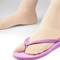 Sokker Women's Ankle Length Toe/Anguta/ Thumb Finger Cotton Socks (Pack of 2) - Beige-thumb2