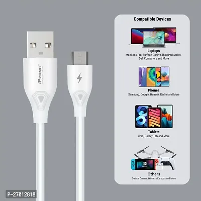 IPZONE PZ-115 USB-to-V-8 Micro Rocket Fast Charging Data CABLE 1M 20W-thumb3