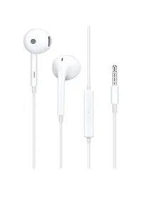 Wired Earphone with Mic- White-thumb1