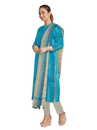 Manikant Handloom Jute Silk Unstitched Suit Set for Women with Dupatta | Jute Silk Salwar Suit Dress Material for Women  Girls | Top - 2.4 M, Bottom - 2.4 M  Dupatta - 2.25 M | MK GR 103-thumb1