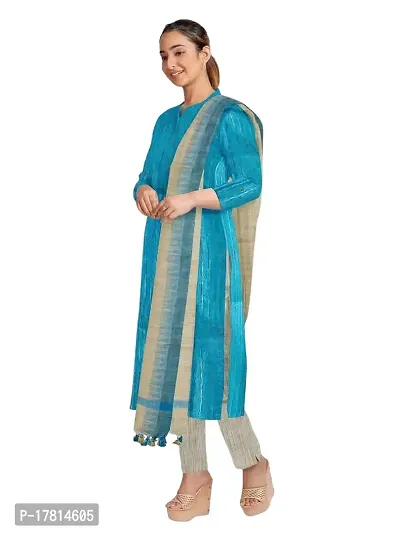 Manikant Handloom Jute Silk Unstitched Suit Set for Women with Dupatta | Jute Silk Salwar Suit Dress Material for Women  Girls | Top - 2.4 M, Bottom - 2.4 M  Dupatta - 2.25 M | MK GR 103-thumb2