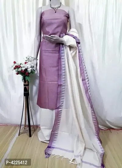 Women's Beautiful Cotton Dupion Khadinbsp;Suit Dress Material with Dupatta-thumb0