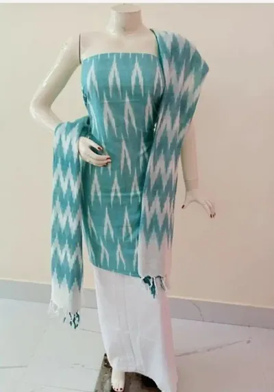 Women's Beautiful ikat Dress Material with Dupatta