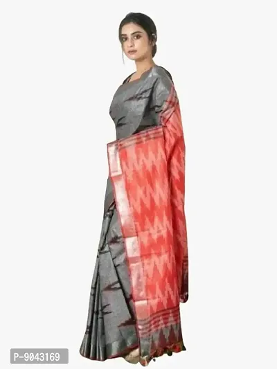 Beautiful Cotton Ikat Saree with Blouse piece-thumb0