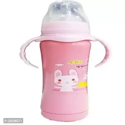 Cartoon Printed Baby Steel Feeding Bottle For Hot And Cold Milk