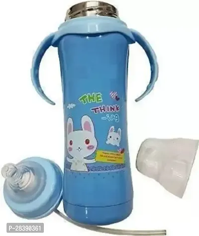 Cartoon Printed Baby Steel Feeding Bottle For Hot And Cold Milk-thumb0