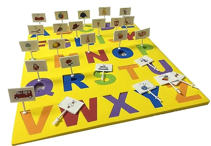 English Alphabet Puzzle and Picture Matching Activity Learning Educational Toy for Kids