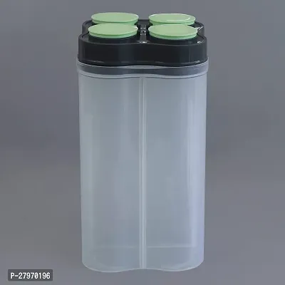 tvAt 1 Pcs Food Storage 4 Section Container Jar Airtight Plastic Storage Container(Green color)-thumb2