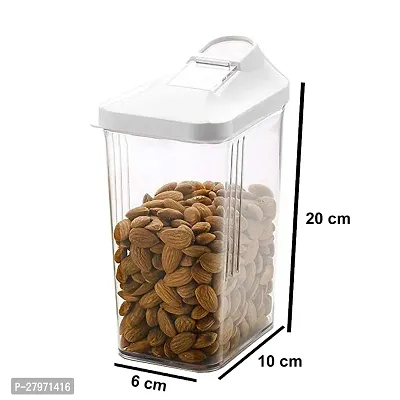 tvAt 6 Pcs Plastic Airtight Dabba for Groceries,Spice,Snacks,Pulses,Grain,Tea,Coffee  Sugar Storage Jars-thumb3