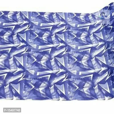 H.A.M Fab Size - 45 x 500 cm, 5 Meter , Blue Color Rectangular Long Shelf Liner, White Triangle Design, Sheet Roll / Mat for Drawer, Antislip Mat-thumb4