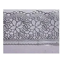 H.A.M Fab Silver Lace 8 to 10 Seater Table Cover Self Design 60 x 108 Medium Size-thumb2