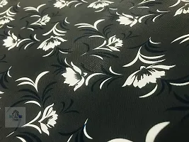 H.A.M Fab 10 Meter Rectangular Long Shelf Liner Black Color, White Flower Design, Sheet Roll / Mat for Drawer, Antislip Mat, Size - 45 x 1000 cm-thumb3