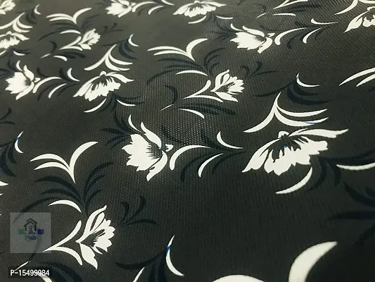 H.A.M Fab 10 Meter Rectangular Long Shelf Liner Black Color, White Flower Design, Sheet Roll / Mat for Drawer, Antislip Mat, Size - 45 x 1000 cm-thumb4