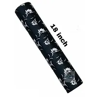 H.A.M Fab 10 Meter Rectangular Long Shelf Liner Black Color, White Flower Design, Sheet Roll / Mat for Drawer, Antislip Mat, Size - 45 x 1000 cm-thumb1