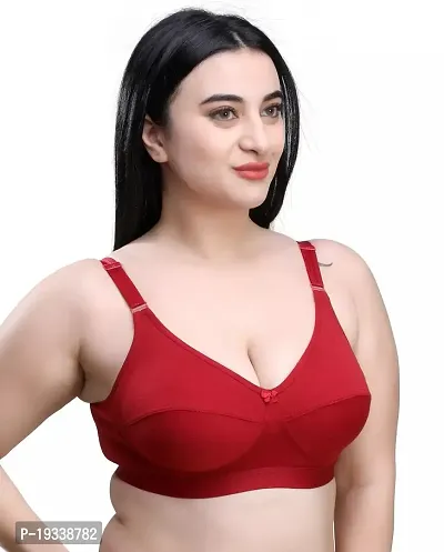 Special Big Size Non Padded Full Coverage Multicolor Bra (Pack of -3)-thumb2