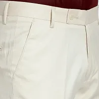 Stylish Beige Cotton Blend Mid-Rise Trouser For Men-thumb4