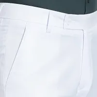 Stylish White Cotton Blend Mid-Rise Trouser For Men-thumb4