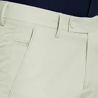 Stylish Beige Lycra Blend Mid-Rise Trouser For Men-thumb4