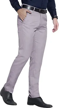 Stylish Grey Lycra Blend Mid-Rise Trouser For Men-thumb4
