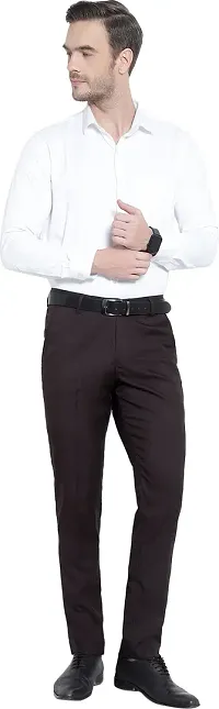Stylish Black Cotton Blend Mid-Rise Trouser For Men-thumb3