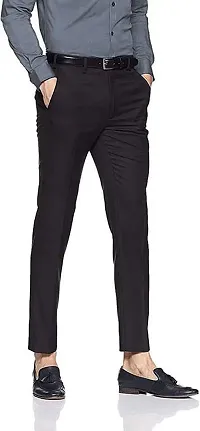 ELANHOOD Mens Formal Trousers (51) (38, Black) Slim-thumb2