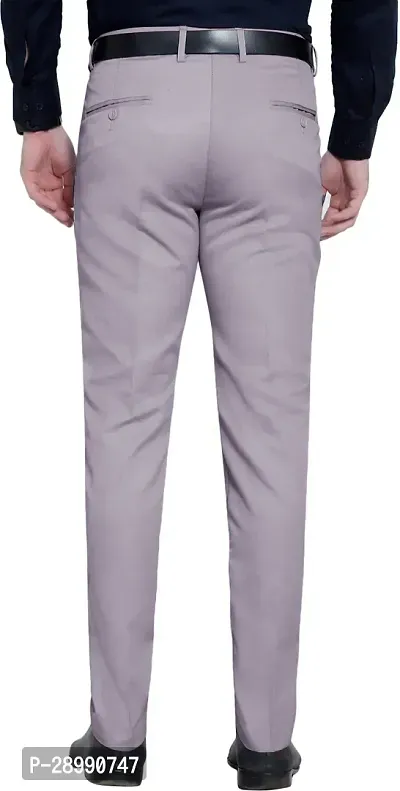 Stylish Grey Lycra Blend Mid-Rise Trouser For Men-thumb2