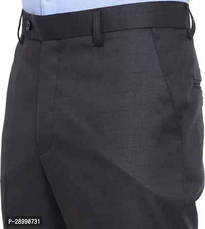 Stylish Black Cotton Blend Mid-Rise Trouser For Men-thumb4