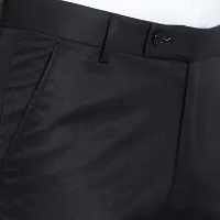 Stylish Black Cotton Blend Mid-Rise Trouser For Men-thumb4