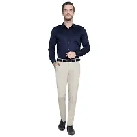 Classic Linen Blend Solid Formal Trouser for Men-thumb3