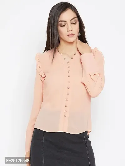 Stylish Women Polyester Casual Top-thumb0