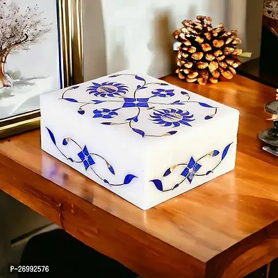 White Marble Handmade Decorative Jewellery Box | Storage Boxes | Jewellery Box Organisers For Women Jewellery Box For Girls