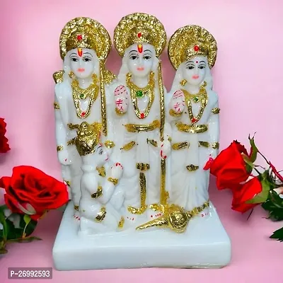 Polyresin Marble Dust Ram Darbar Murti For Pooja Room I Home Temple Decoration Items-thumb0