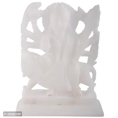 Navratri Special Hindu Goddess Sculpture - Ma Durga Sitting On Tiger - Handmade Stone Figurine - 6 Inch