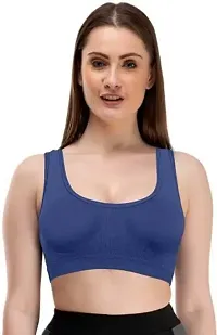 Stylish Multicoloured Cotton Blend Solid Bras For Women Pack Of 2-thumb1