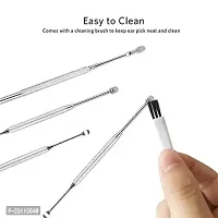 Stainless Steel Effective Ear Wax Cleaner Kit with a Storage Box - Set of 5 (Silver) Comfortable Ear Wax Picker | Ear Wax Cleaner for Baby and Adults | Hygiene Essentials-thumb2
