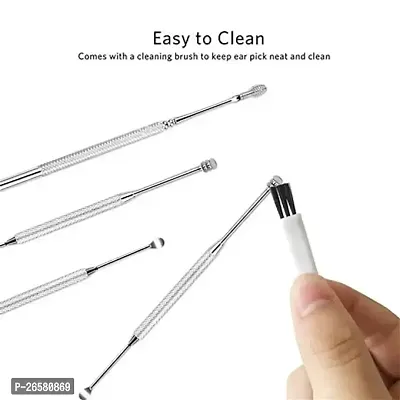 Stainless Steel Effective Ear Wax Cleaner Kit with a Storage Box - Set of 5 (Silver) Comfortable Ear Wax Picker | Ear Wax Cleaner for Baby and Adults | Hygiene Essentials-thumb3