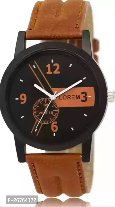 Stylish Synthetic Leather Analog Watch For Men