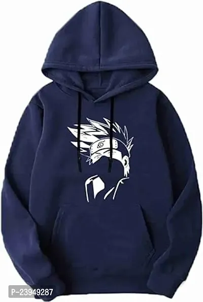 Mens Full Sleeve Printed Hooded Neck Fleece Fabric Casual Hoodies Sweatshirt-thumb0