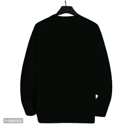 Men Full Sleeve Printed  Neck Fleece Fabric Casual Sweatshirt-thumb2