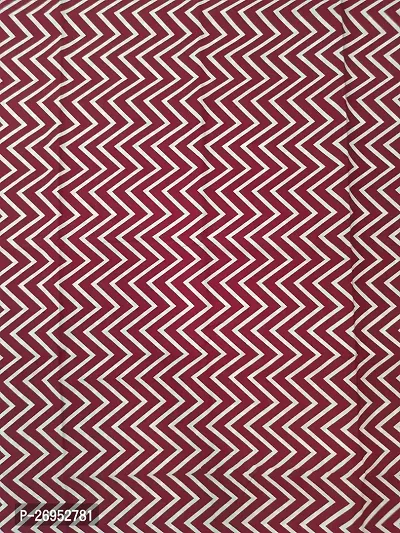 Elegant Maroon Crepe Chevron Fabric (by meter) For Women Pack Of 2-thumb3