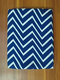 Elegant Blue Crepe Chevron Fabric (by meter) For Women Pack Of 2-thumb1