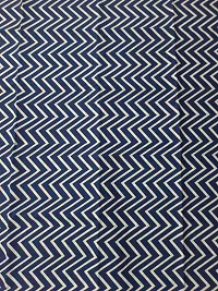 Elegant Blue Crepe Chevron Fabric (by meter) For Women Pack Of 2-thumb2