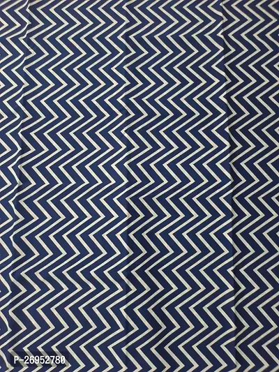 Elegant Blue Crepe Chevron Fabric (by meter) For Women Pack Of 2-thumb3