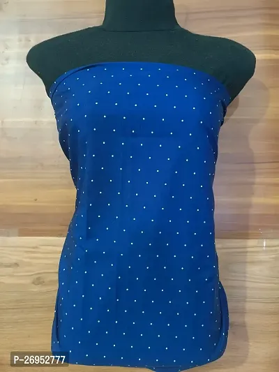 Elegant Blue Crepe Printed Fabric (by meter) For Women Pack Of 2